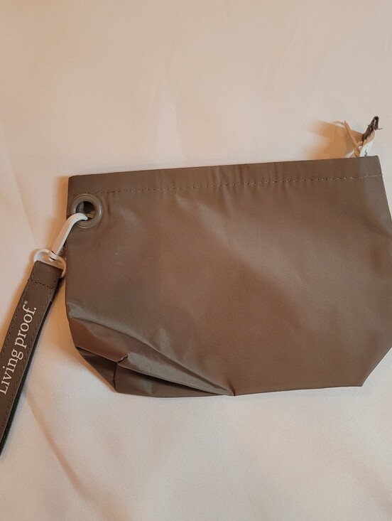 Living Proof Handbags - Living Proof Cosmetic Wrist Pouch Taupe